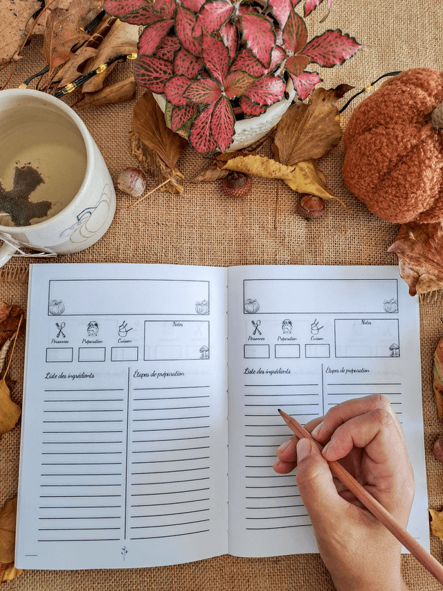 Carnet de recettes Pumpkins colorées