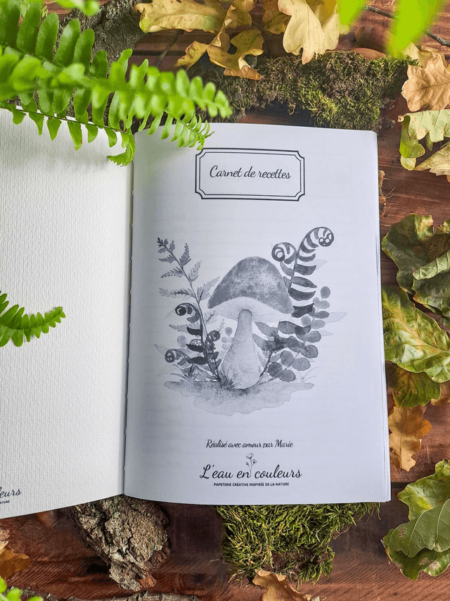 Carnet de recettes souple Cueillette de champignons