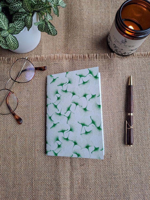 Carnet de notes Ginkgo vert